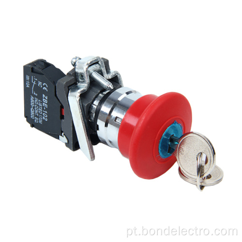 Botão de emergência XB4-BS142 com chave